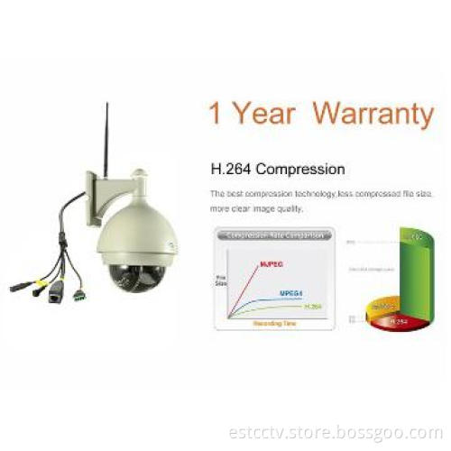 Outdoor Waterproof Megapixel Dome PTZ IP Zoom Camera Wifi